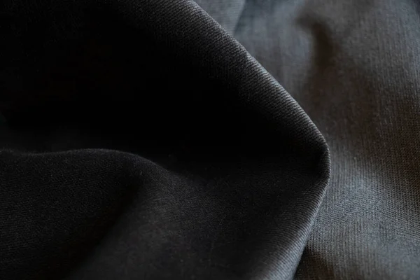 Šedé Černé Vrásčité Velor Tkaniny Jako Pozadí Detailní Móda Trendy — Stock fotografie