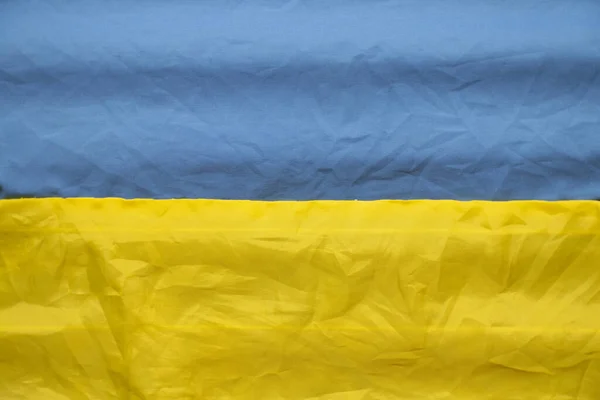 Geelblauwe Nationale Vlag Van Oekraïne Als Achtergrond Stop Oorlog Vrede — Stockfoto