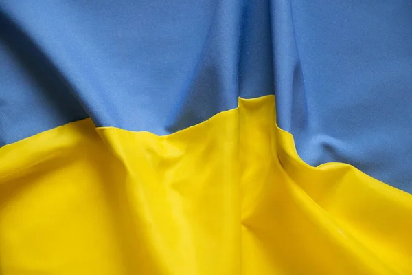 Geelblauwe Nationale Vlag Van Oekraïne Als Achtergrond Stop Oorlog Vrede — Stockfoto