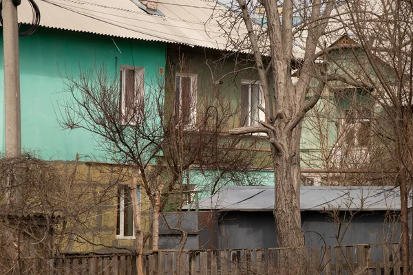 Ukraine Quartier Résidentiel Dnipro Avec Des Maisons Deux Étages Pendant — Photo