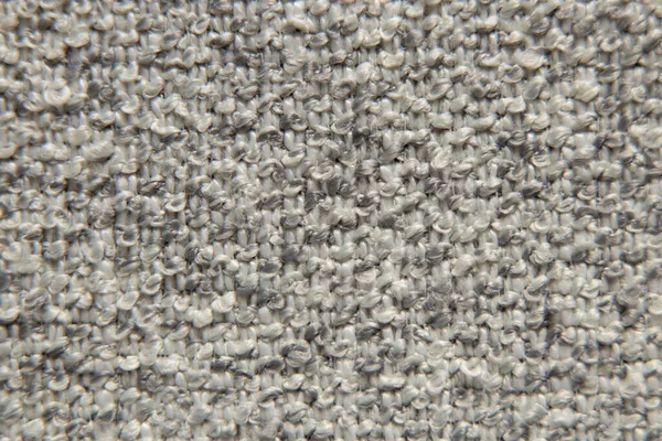 マクロ写真の背景としての灰色の生地 布張りの家具の例としての生地 — ストック写真