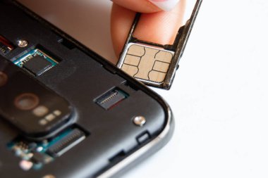 Disassembled mobile phone, phone repair and maintenance, service