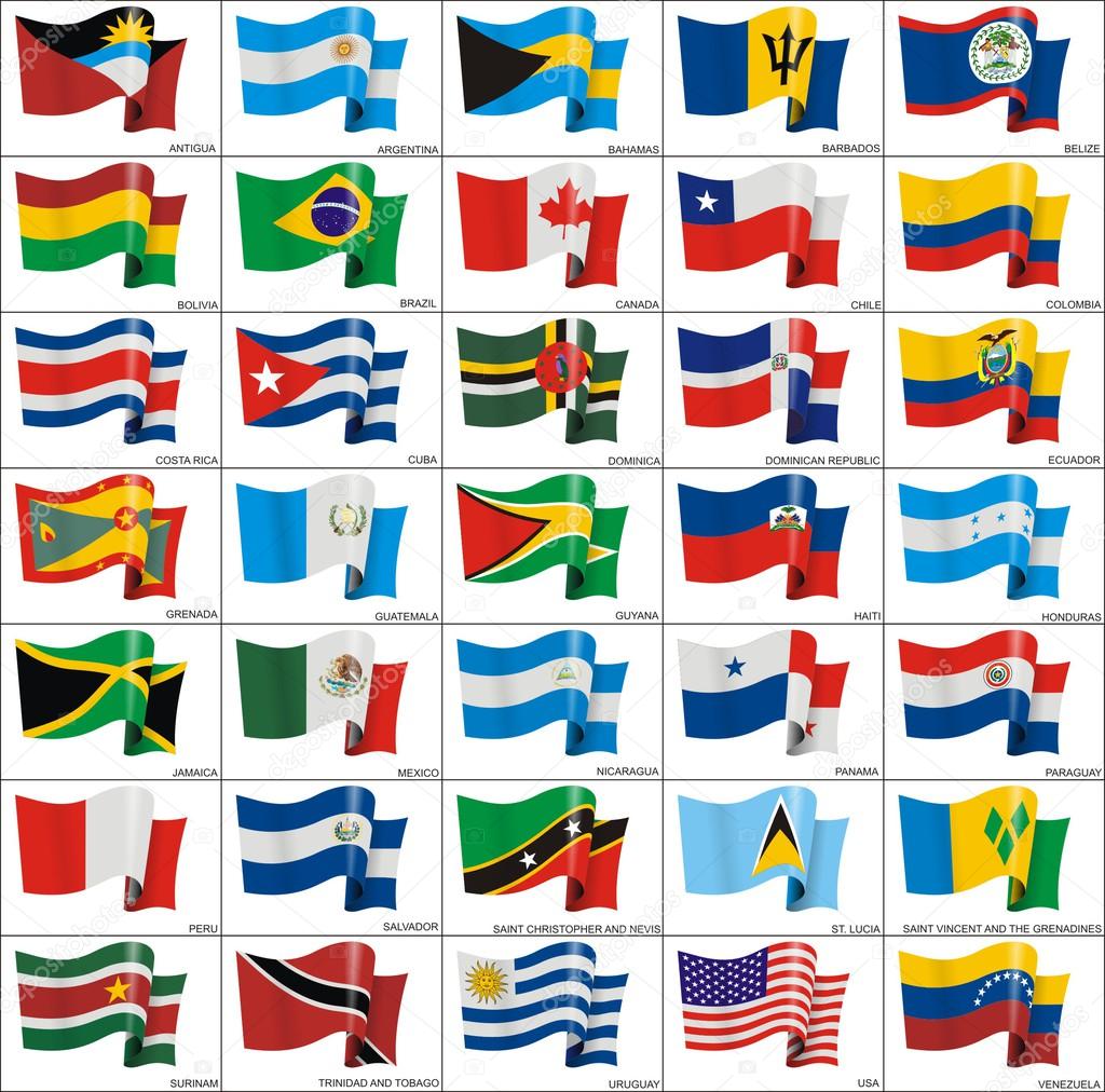 Flags of North and South America