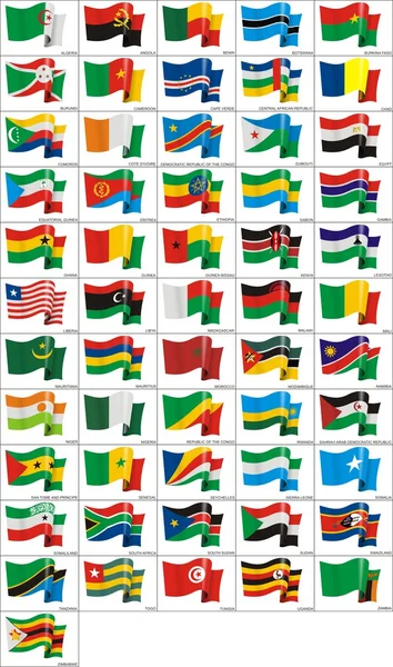 Afrika bayrakları — Stok Vektör