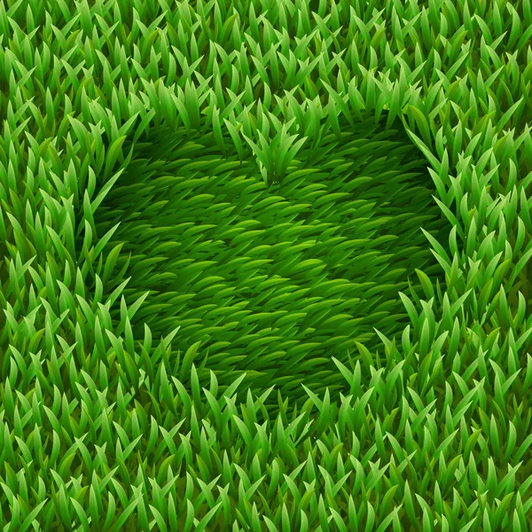 Coração na grama verde . — Fotografia de Stock Grátis