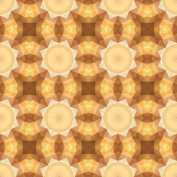 Kaleidoscope abstract gold pattern — Stock Vector