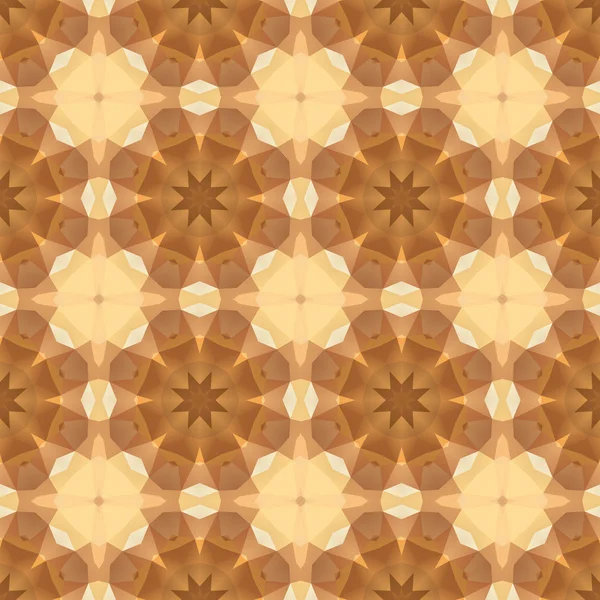 Kaleidoscope abstract gold pattern — Stock Vector
