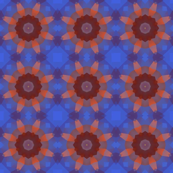 Kalejdoskop abstrakt blå mönster — Stock vektor