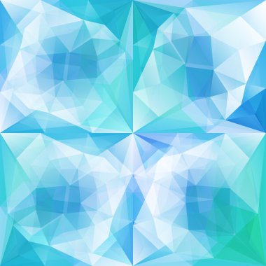 Green Blue Abstract Triangular Backgrounds Set