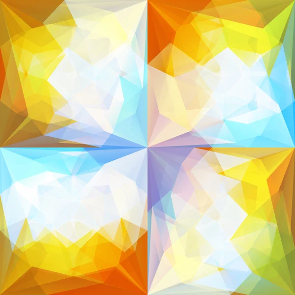 Conjunto de fondos triangulares abstractos azul amarillo — Archivo Imágenes Vectoriales