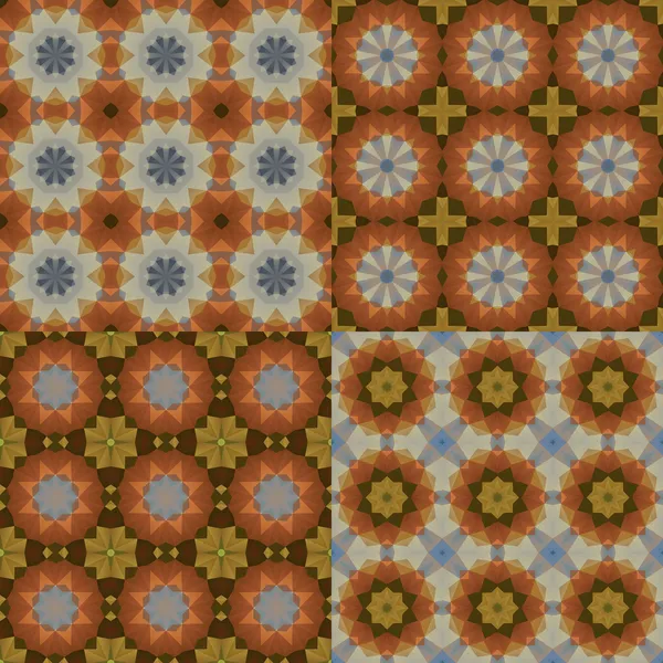 Kaleidoscope abstract colorful patterns set — Free Stock Photo