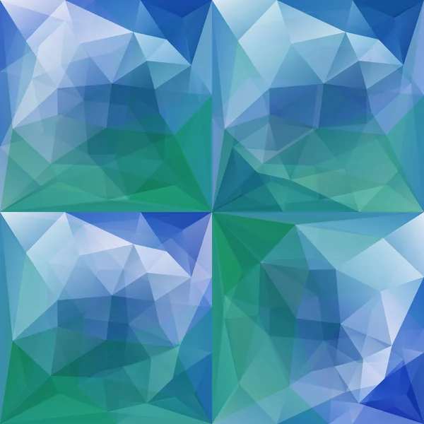Grün blau abstrakte dreieckige Hintergründe gesetzt — Stockvektor