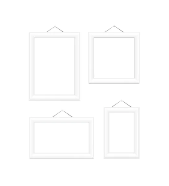 Witte afbeeldingsframes. — Stockvector