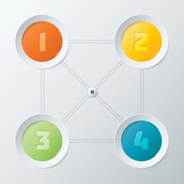 renkli adımlar infographics elemanları