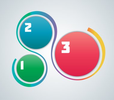 renkli adımlar infographics elemanları