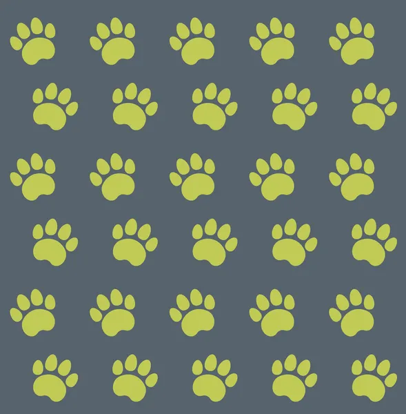 Tracce di Cat Pattern tessile — Vettoriale Stock