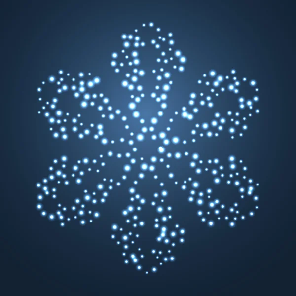 Copo de nieve brillante estrella . — Vector de stock