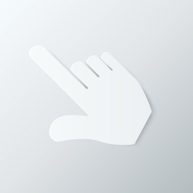 kağıt el imleci perspektif.