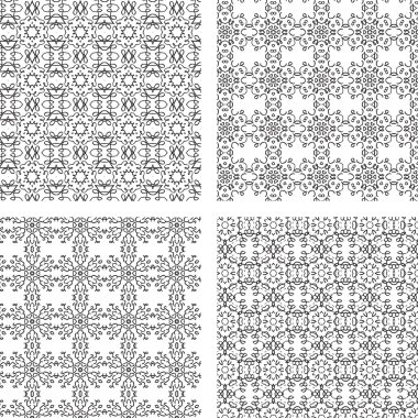 dairesel süslemeler desen seti.