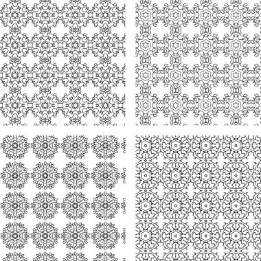 dairesel süslemeler desen seti.