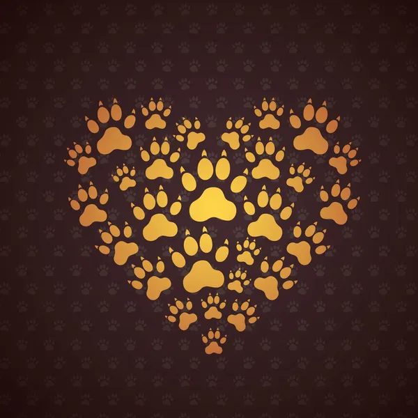 Corazón de los rastros de perro . — Foto de stock gratuita