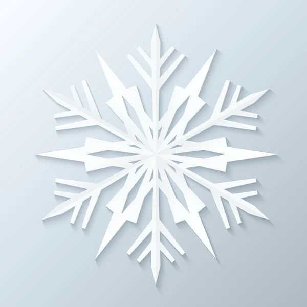 Copo de nieve de papel . — Vector de stock