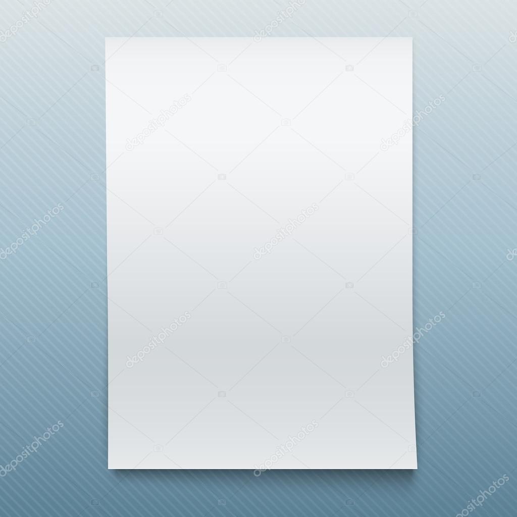 Blank Office Paper Mock-Up.