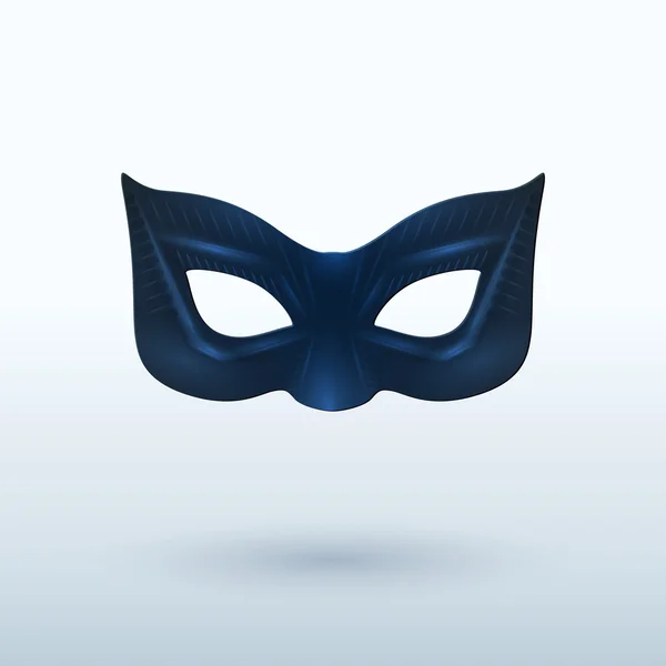 Zwart leer masker voor superheld. — Stockvector
