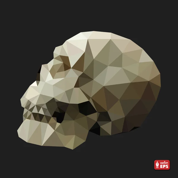 Human Skull in a Triangular Style. — Stock Vector