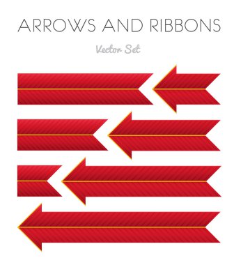 kırmızı çizgili ok ve şeritler.