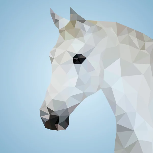 Head of a bay horse in triangular style — Free Stock Photo