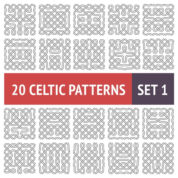 Celtic Patterns Set — Stock Vector