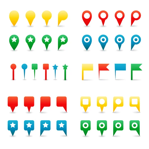 Colorful Map Pins. — Stock Photo, Image