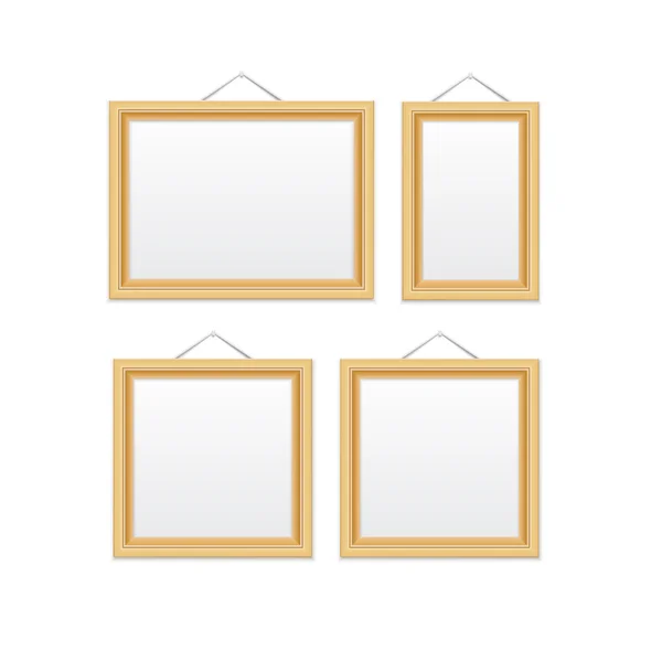 Gold picture frames. — Stock Photo, Image