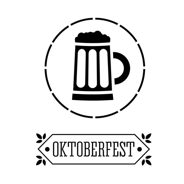 慕尼黑啤酒节概念符号上白色孤立 — 免费的图库照片