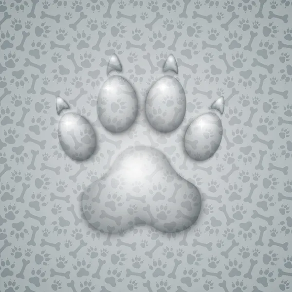 Trace Dog sous forme de gouttelettes d'eau — Image vectorielle