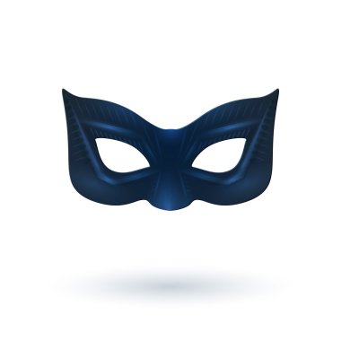 süper kahraman için siyah deri maske.