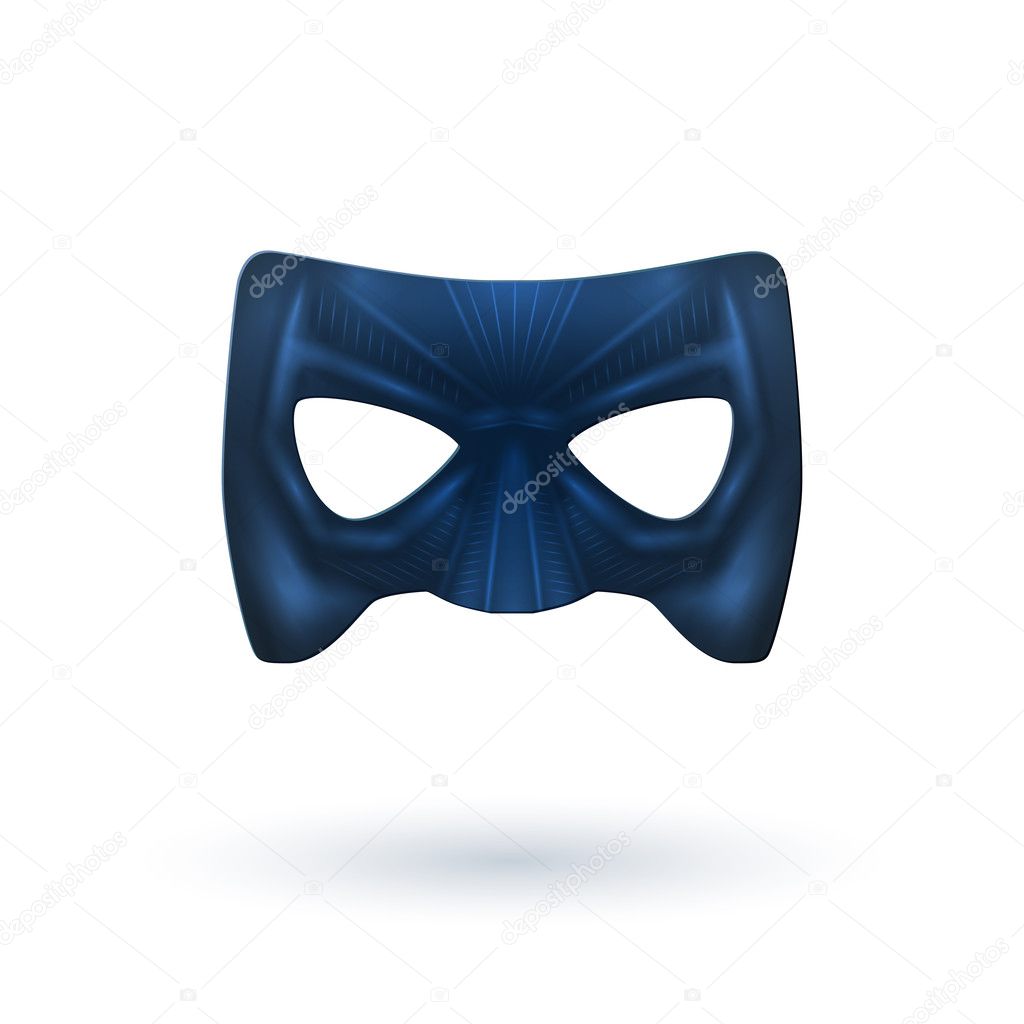 Black Leather Mask for Superhero.