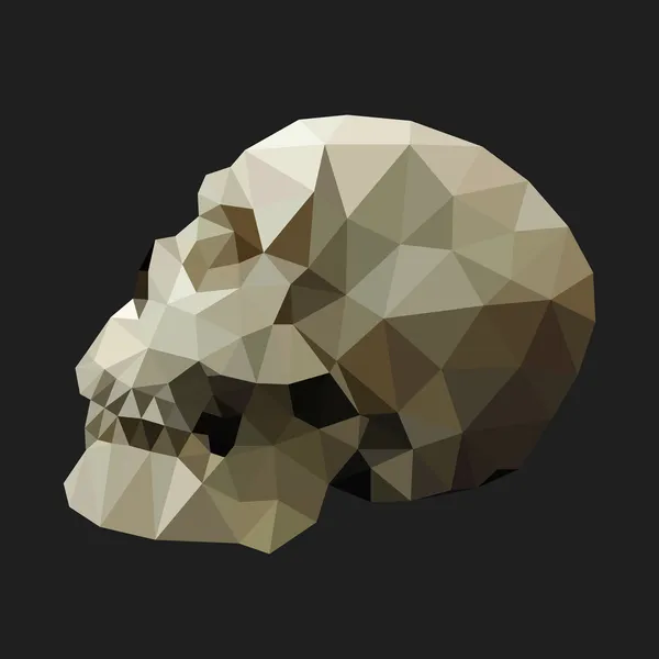 Lidská lebka v trojúhelníkové stylu — Stock fotografie zdarma