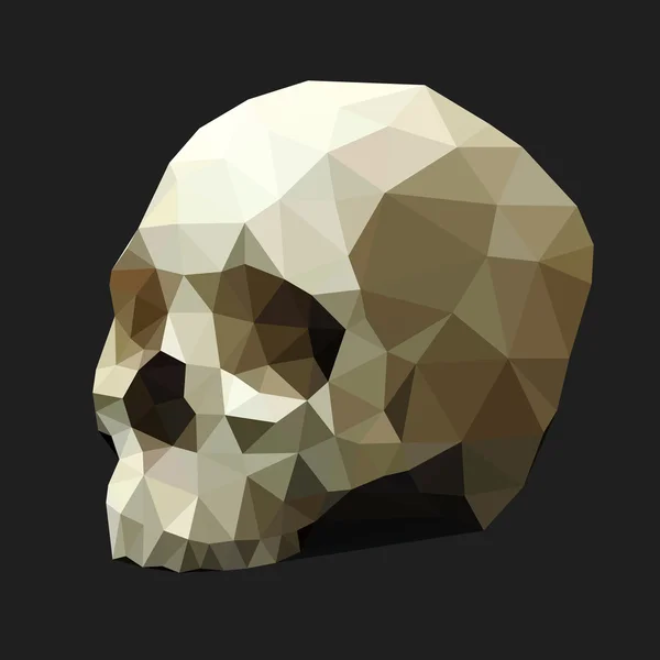 Människans kranium i trekantiga stil — Stockfoto