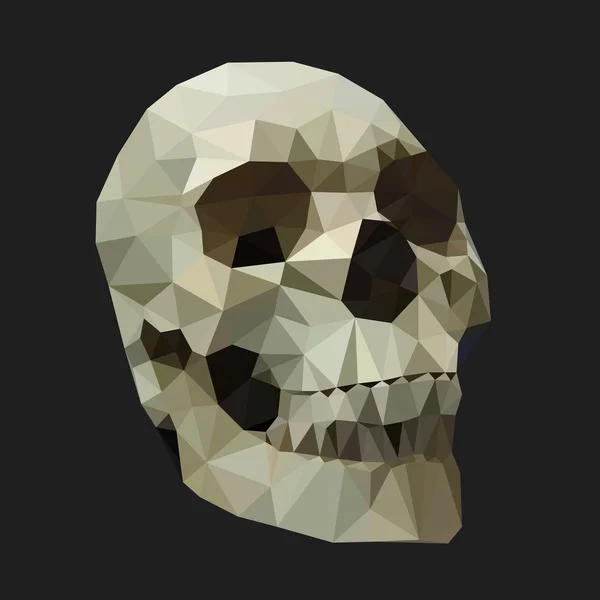 Crâne humain dans un style triangulaire — Photo