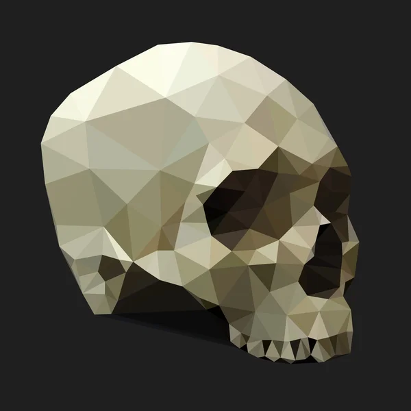 Crânio humano em um estilo triangular — Fotografia de Stock