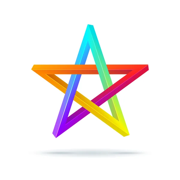 Colorful Inconceivable Pentagram. — Stock Photo, Image