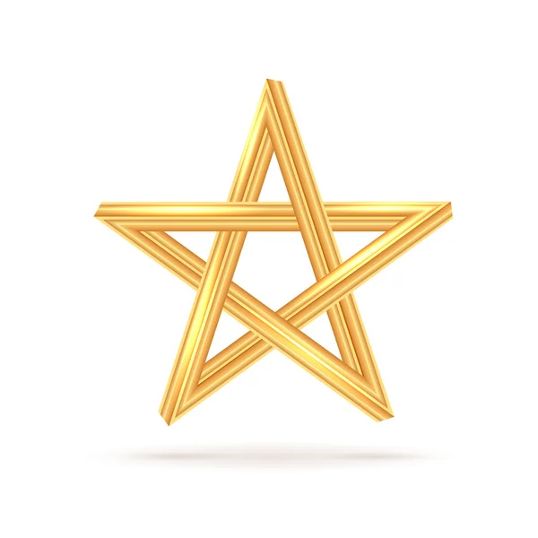 金色的不可思议的五角星 — 图库照片