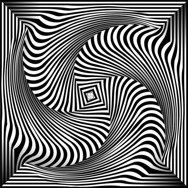 Чорно-білий Op Art Фону — стоковий вектор