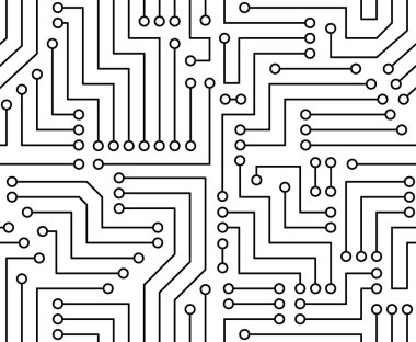 Black and White Printed Circuit Board clipart