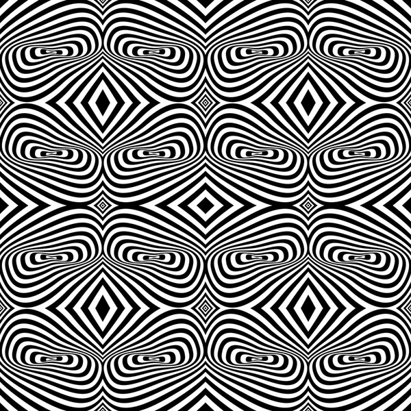 Чорно-білий Op Art Безшовні — стоковий вектор