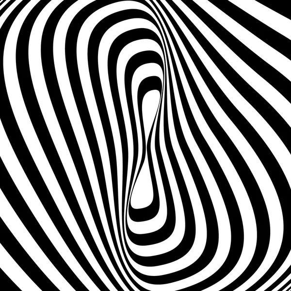 Noir et blanc Opter Art Arrière-plan — Image vectorielle