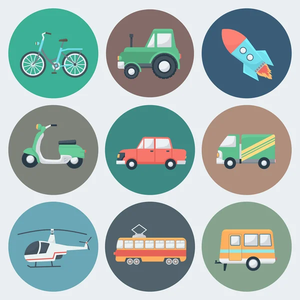 Conjunto de iconos de transporte — Vector de stock