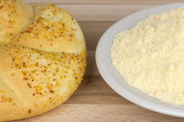 Pan de maíz y harina de maíz — Foto de Stock